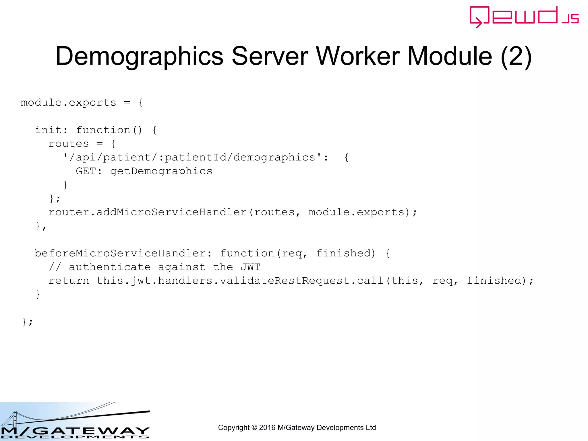 EWD 3 Training Course Part 45: Using QEWD's Advanced MicroService Functionality