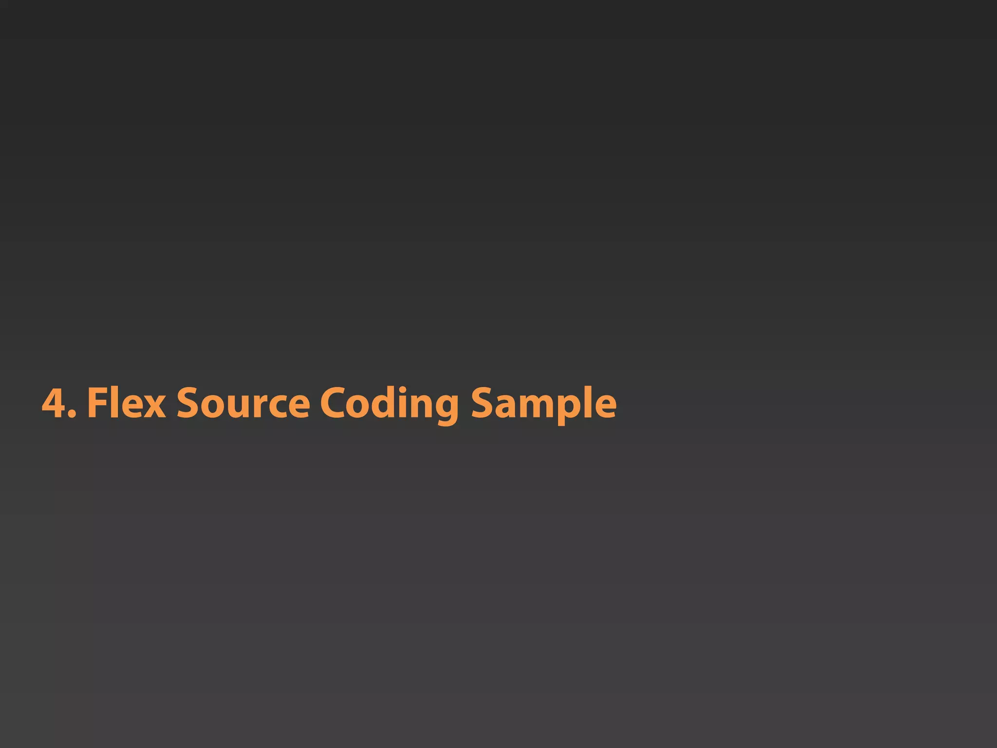 4. Flex Source Coding Sample
 
