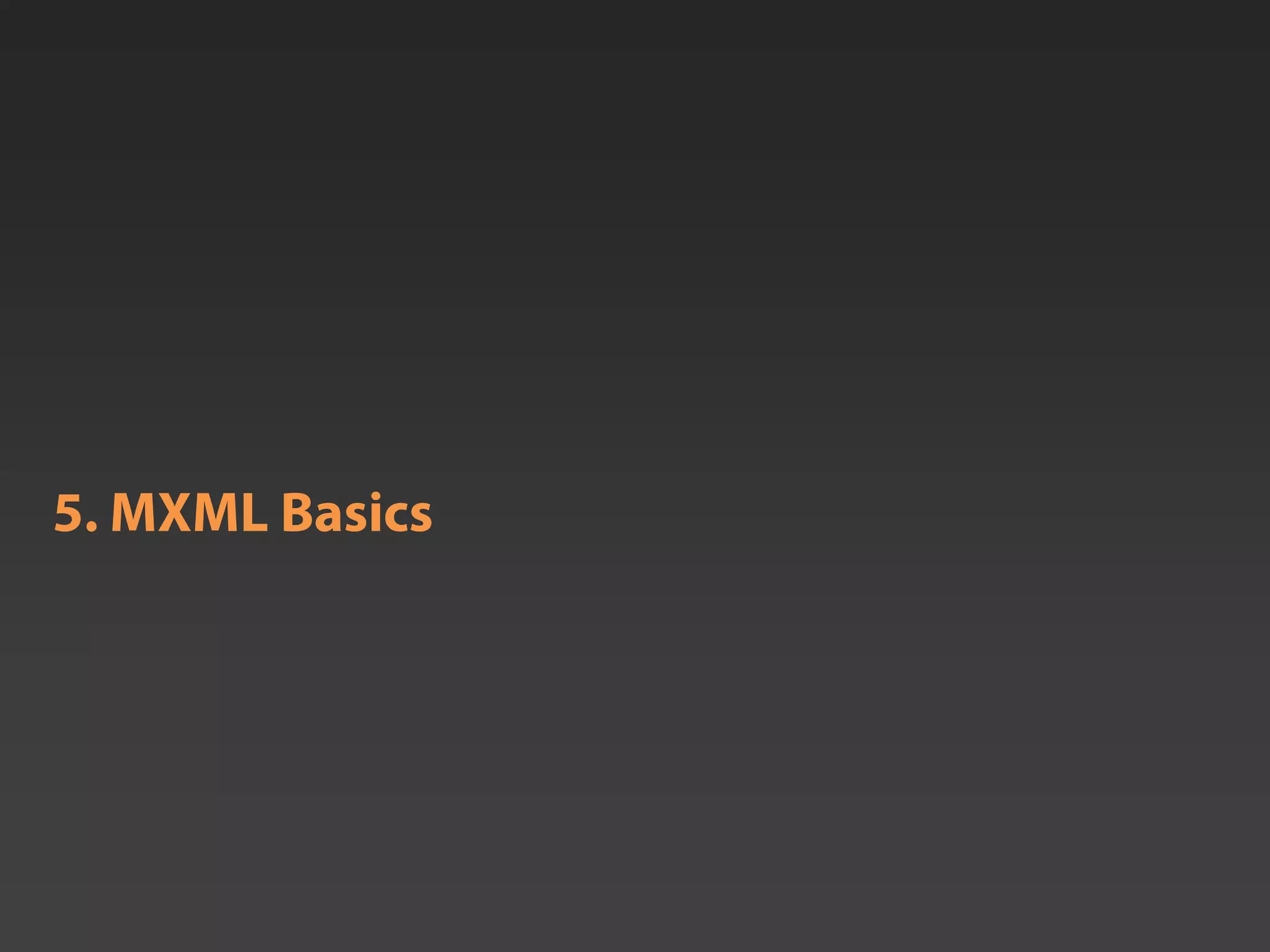 5. MXML Basics
 