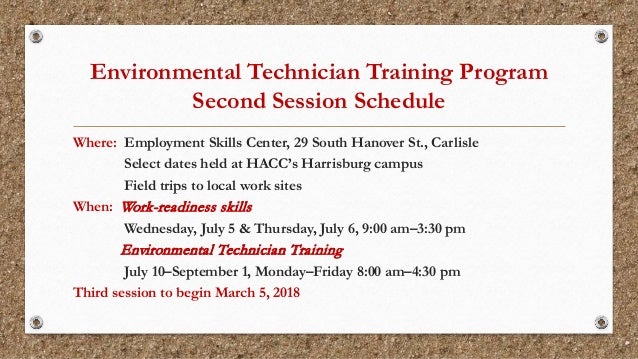 Environmental Technician Training Program