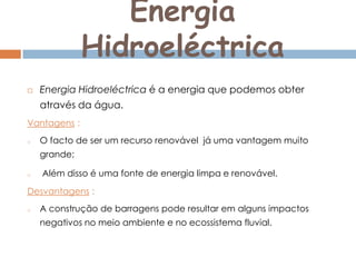 Recursos  Energéticos  Renováveis