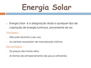 Recursos  Energéticos  Renováveis