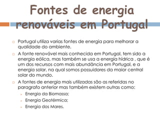 Recursos  Energéticos  Renováveis