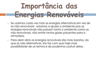 Recursos  Energéticos  Renováveis