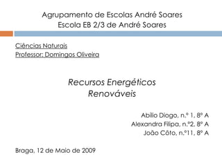 Recursos  Energéticos  Renováveis