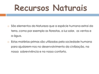 Recursos  Energéticos  Renováveis