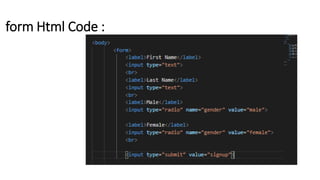 form Html Code :
 