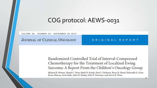 COG protocol: AEWS-0031
30
 