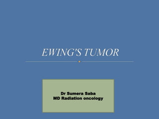 Dr Sumera Saba
MD Radiation oncology
 