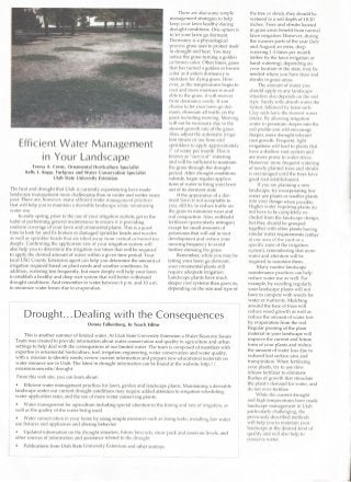 Efficient Water Management in Your Landscape - Utah State University