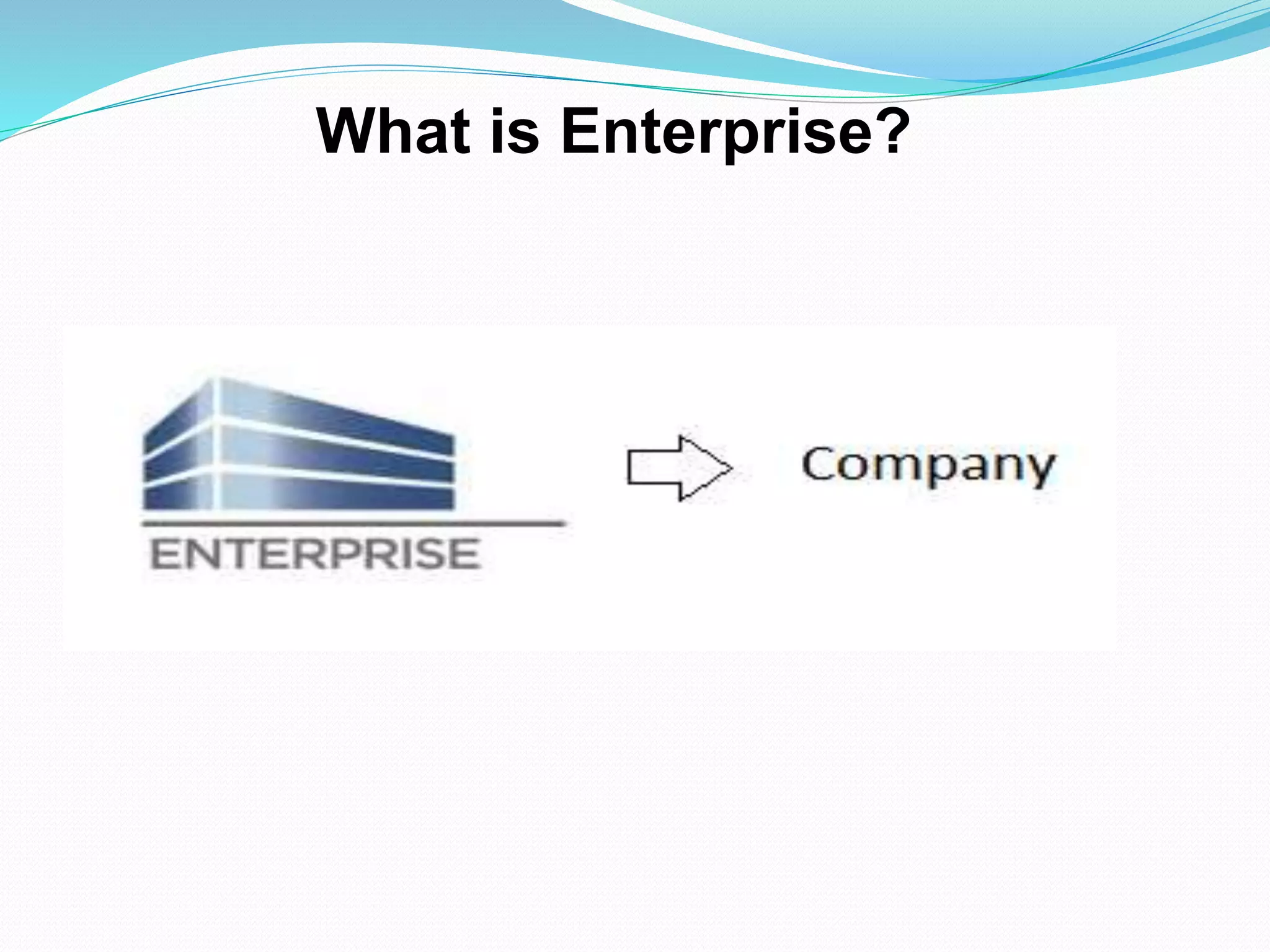 What is Enterprise?
 
