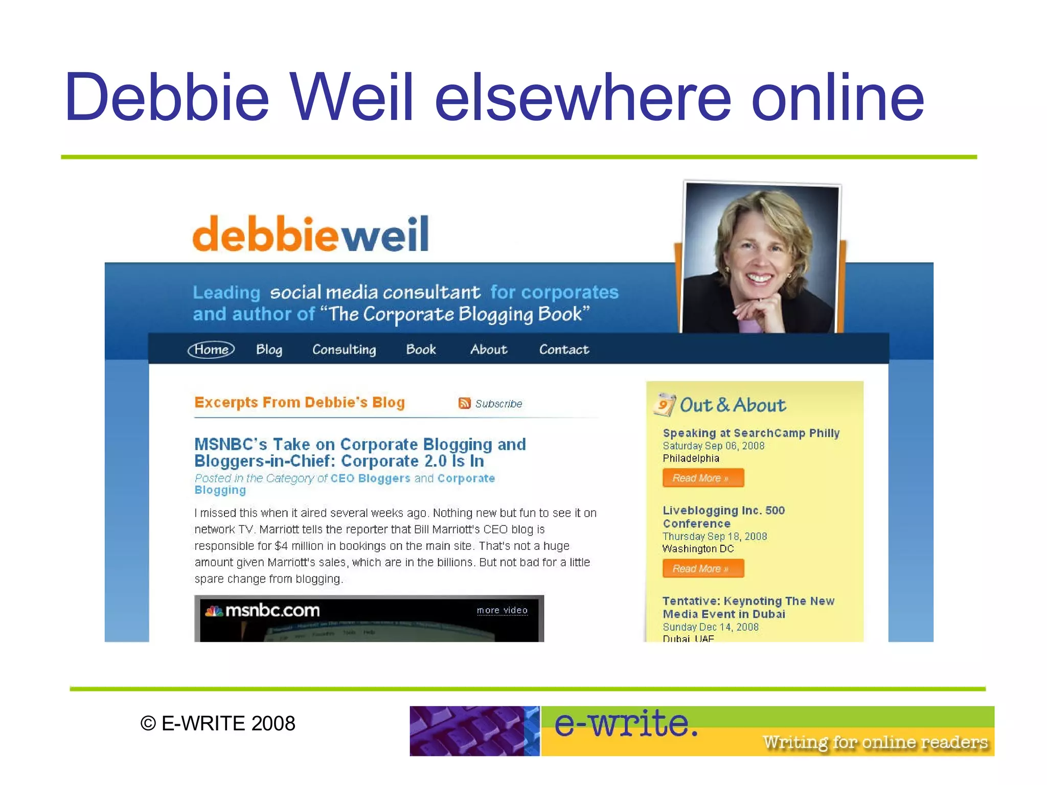 Debbie Weil elsewhere online 