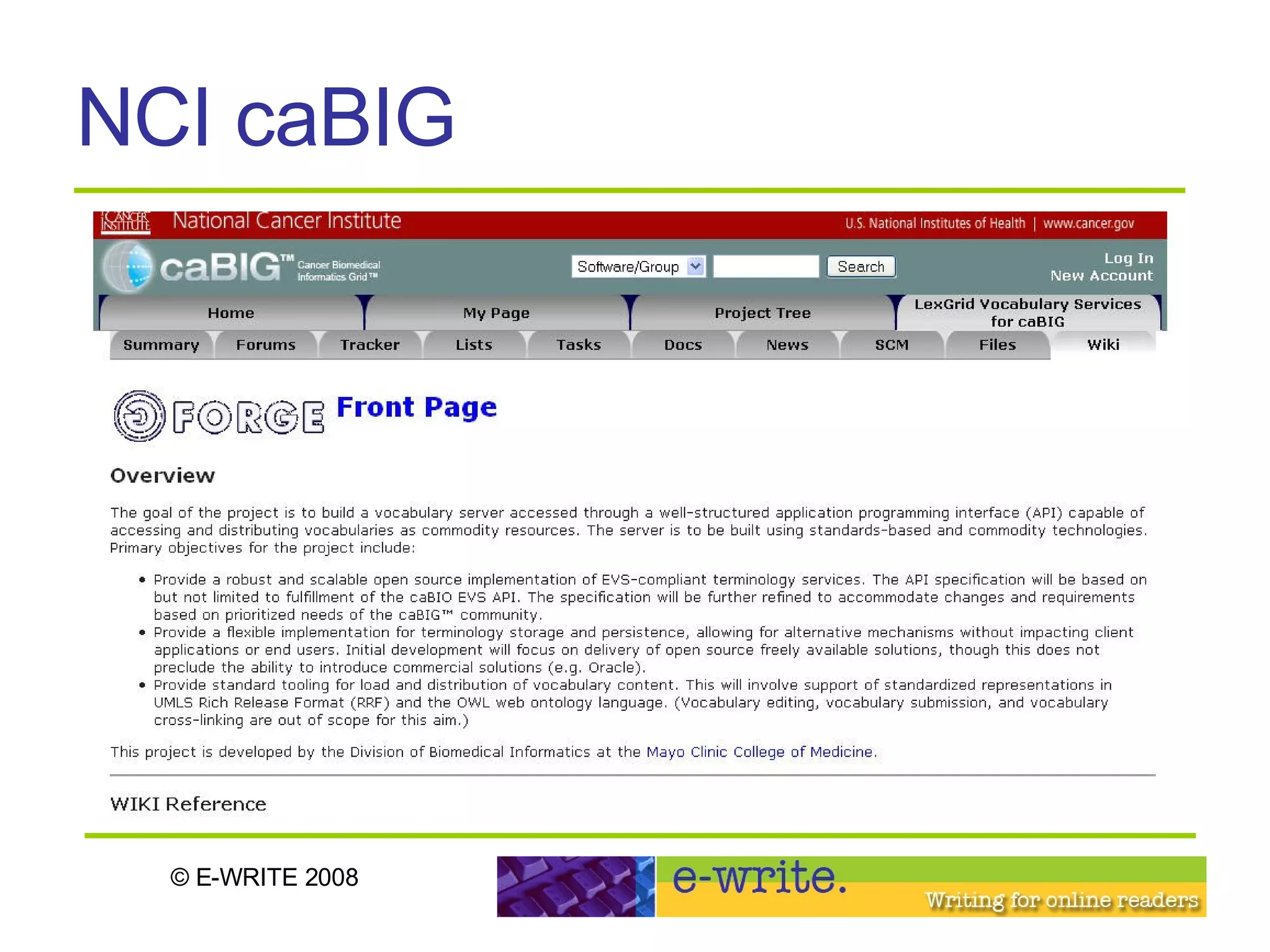 NCI caBIG 