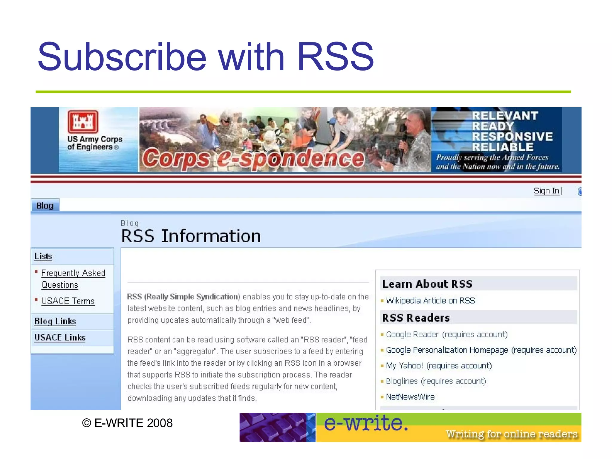 Subscribe with RSS 
