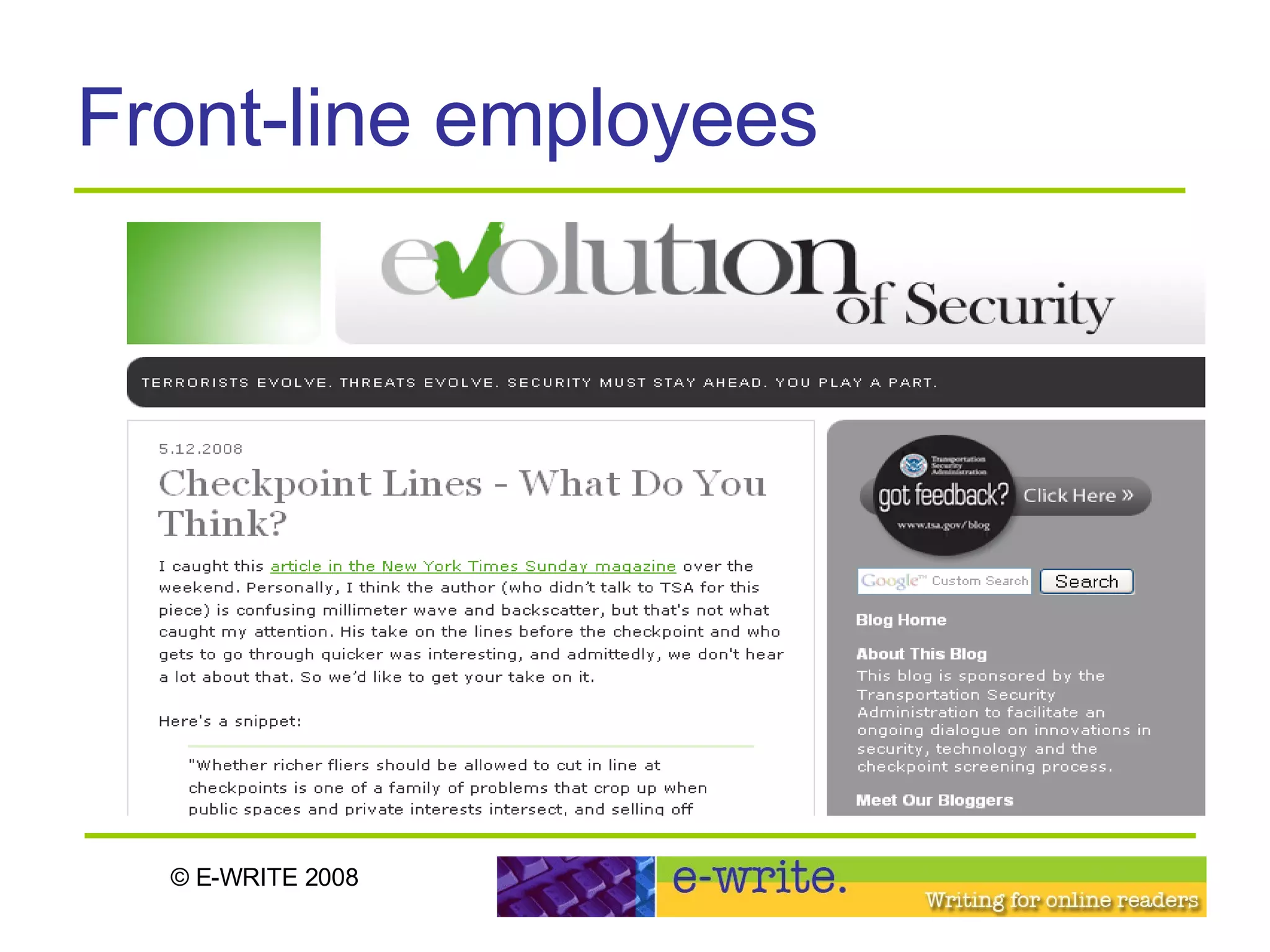 Front-line employees 