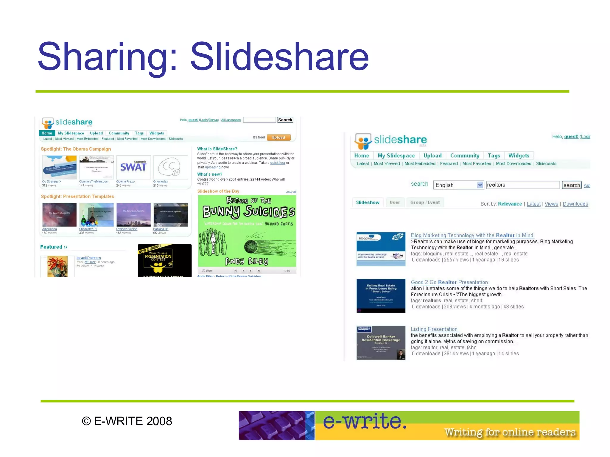 Sharing: Slideshare 