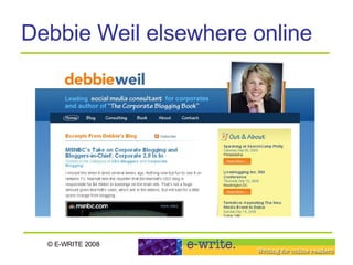 Debbie Weil elsewhere online 