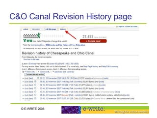 C&O Canal Revision History page 