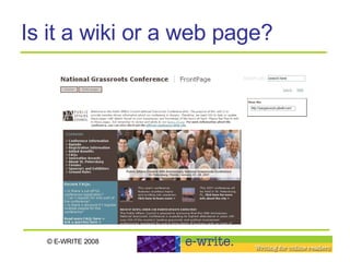 Is it a wiki or a web page? 