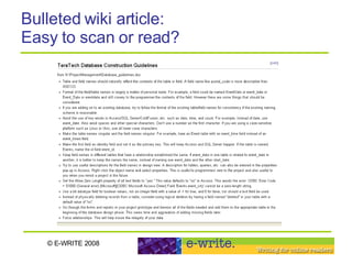 Bulleted wiki article:  Easy to scan or read? 