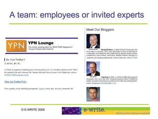 A team: employees or invited experts 