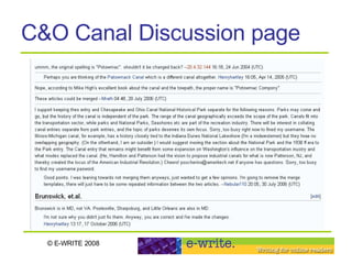 C&O Canal Discussion page 