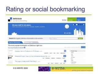 Rating or social bookmarking 