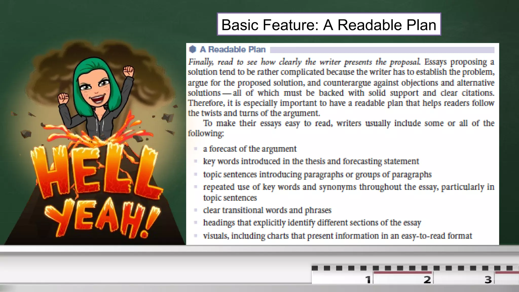 Basic Feature: A Readable Plan
 