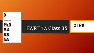 EWRT 1A Class 35
 