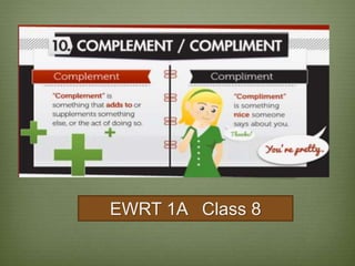 EWRT 1A Class 8
 