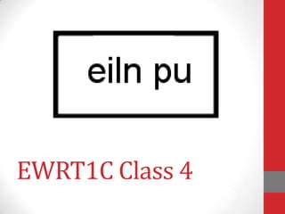 EWRT1C Class 4
 