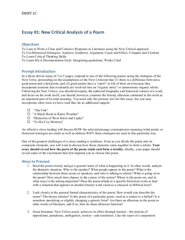 Ewrt 1 C Essay 1