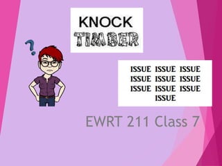 EWRT 211 Class 7
 
