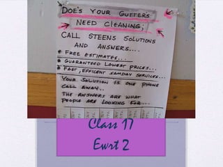 Class 17
Ewrt 2

 
