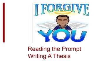 Reading the Prompt
Writing A Thesis
 