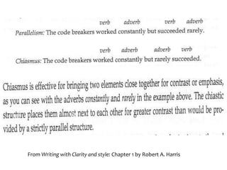 From Writing with Clarity and style: Chapter 1 by Robert A. Harris
 