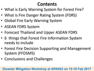 Ews by forecast fdrs of thailand and upper asean and forest fire ...