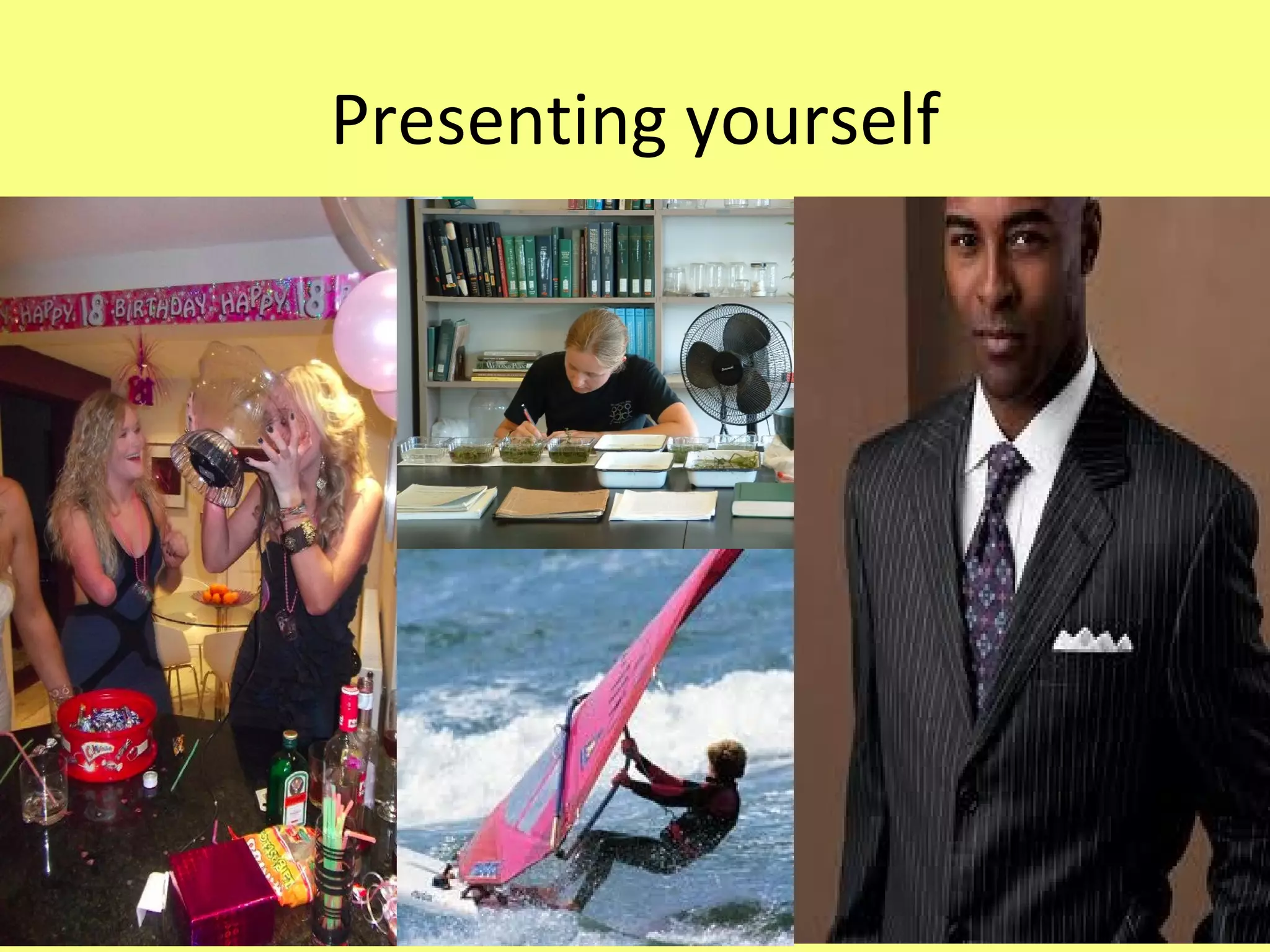 Presenting yourself 