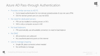 EWUG - Azure AD Pass-through Authentication and Seamless Single Sign-On ...