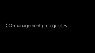 CO-management prerequisites
 