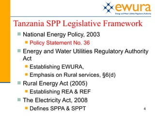 Sppa Statement Ewura presentation at the Renewable energy day | PPT