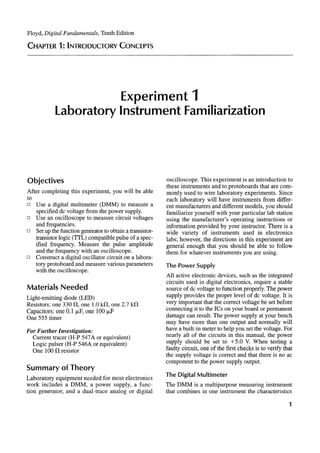 Ex 1 laboratory instrument familiarizatio | PDF