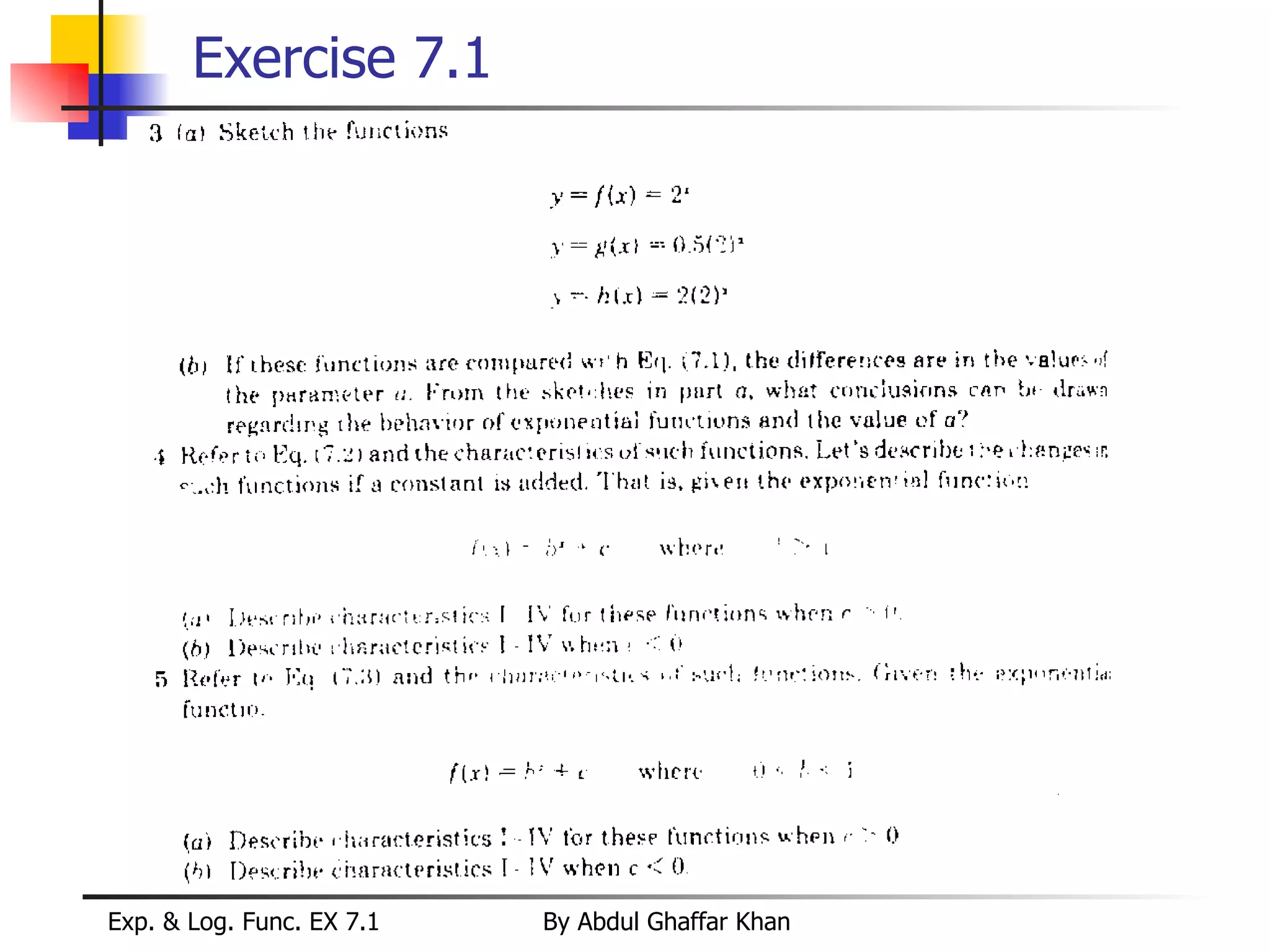 Exercise 7.1  