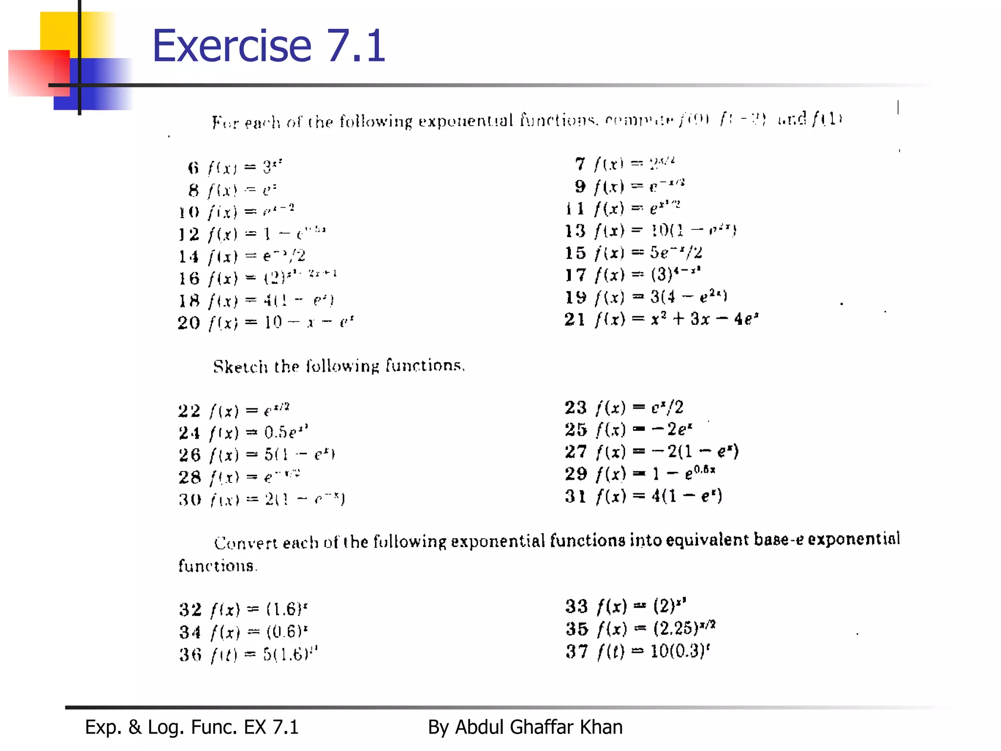 Exercise 7.1  