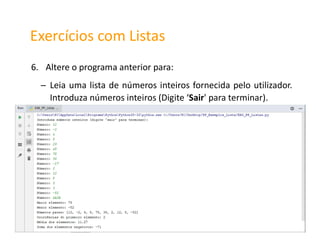 EX - Listas em Python - Exercícios para praticar.pdf