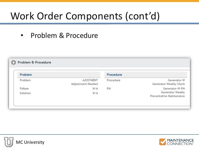 ex03 work order management through mc express mcui work order generator