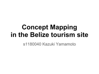 Concept Mapping
in the Belize tourism site
    s1180040 Kazuki Yamamoto
 