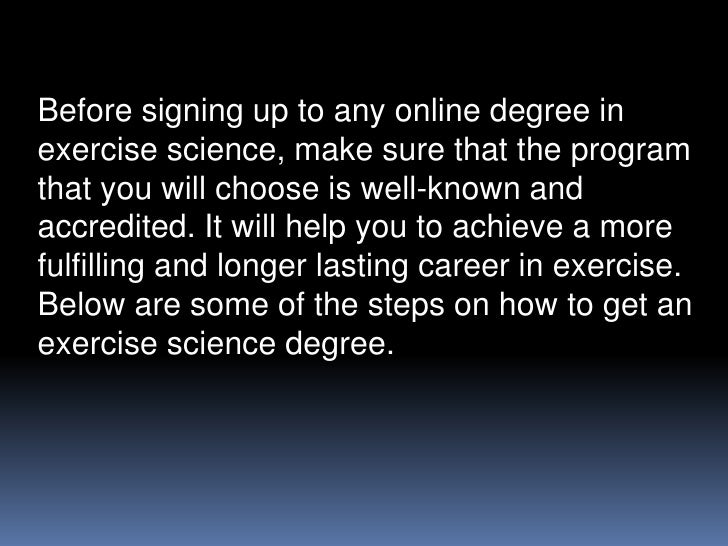 How to Get Online Degree in Exercise Science