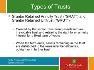 Trusts: An Essential Planning Tool | PPT