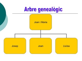 Arbre genealògic Joan i Maria Josep Joan Lluïsa 